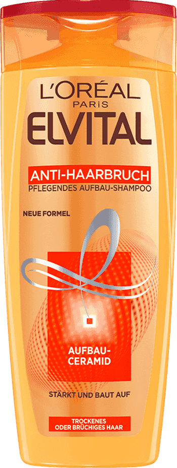Pflege Fuer Trockenes Haar Elvital Anti Haarbruch Pflegendes Aufbau Shampoo Packshot